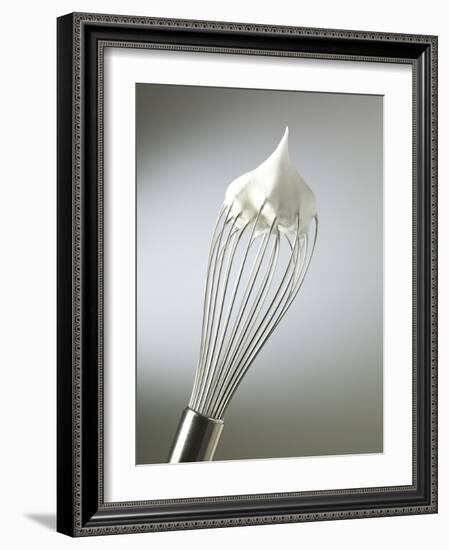 Whisk with Beaten Egg-whites-Steve Lupton-Framed Photographic Print