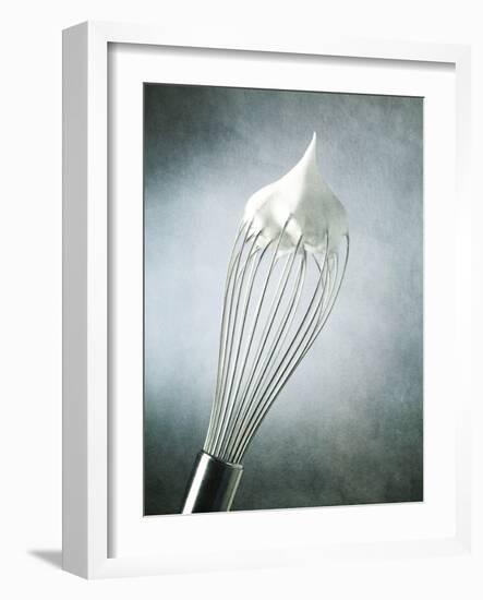 Whisk with Egg-Whites-Steve Lupton-Framed Photographic Print