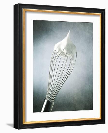 Whisk with Egg-Whites-Steve Lupton-Framed Photographic Print