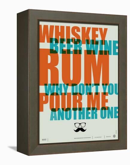 Whiskey, Beer and Wine Poster-NaxArt-Framed Stretched Canvas