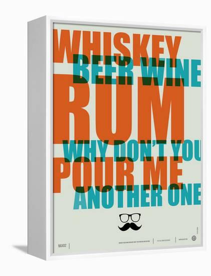 Whiskey, Beer and Wine Poster-NaxArt-Framed Stretched Canvas