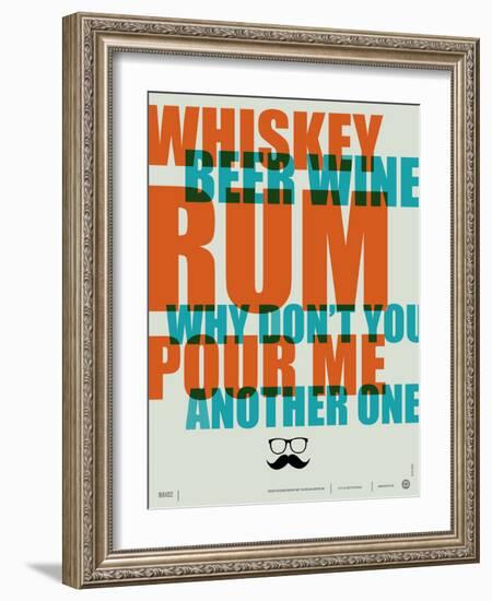 Whiskey, Beer and Wine Poster-NaxArt-Framed Premium Giclee Print