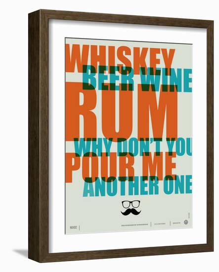 Whiskey, Beer and Wine Poster-NaxArt-Framed Premium Giclee Print