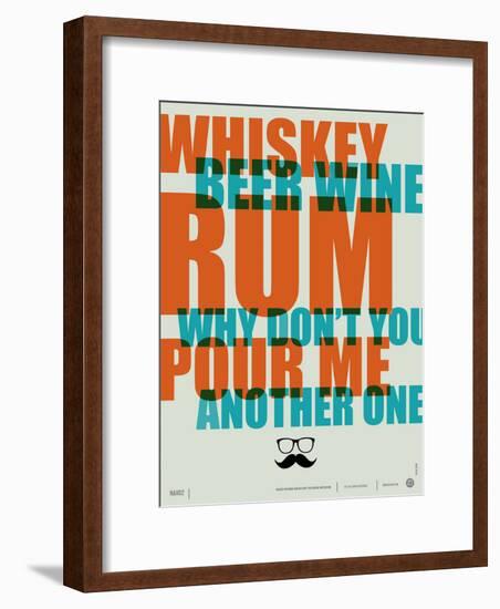 Whiskey, Beer and Wine Poster-NaxArt-Framed Art Print