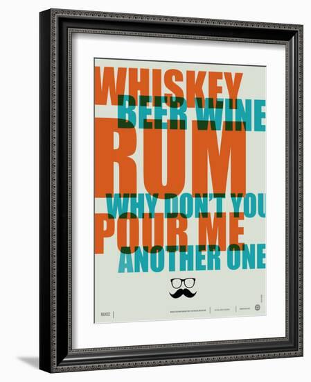 Whiskey, Beer and Wine Poster-NaxArt-Framed Art Print