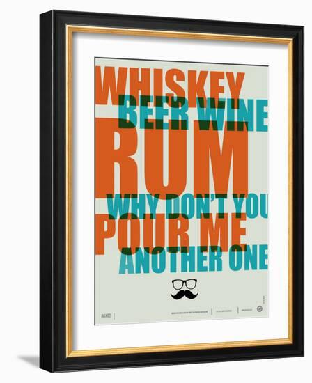 Whiskey, Beer and Wine Poster-NaxArt-Framed Art Print