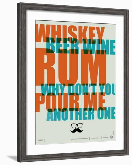 Whiskey, Beer and Wine Poster-NaxArt-Framed Art Print