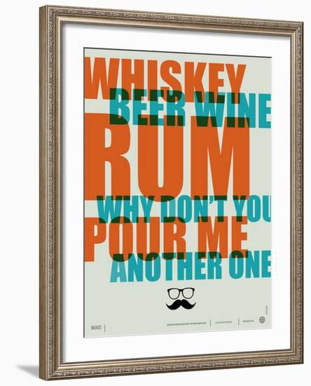 Whiskey, Beer and Wine Poster-NaxArt-Framed Art Print