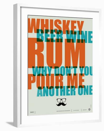 Whiskey, Beer and Wine Poster-NaxArt-Framed Art Print