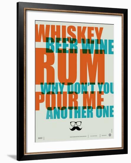 Whiskey, Beer and Wine Poster-NaxArt-Framed Art Print