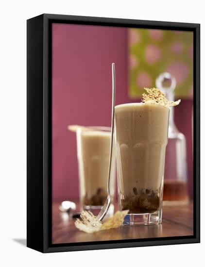 Whisky and Coffee Zabaione in Two Glasses-Marc O^ Finley-Framed Premier Image Canvas