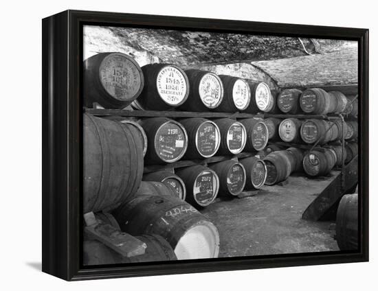 Whisky in Barrels at a Bonded Warehouse, Sheffield, South Yorkshire, 1960-Michael Walters-Framed Premier Image Canvas