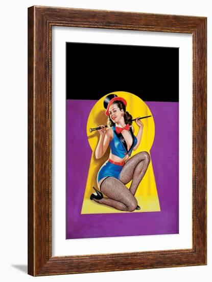 Whisper Magazine; "Keyhole Dancer"-Peter Driben-Framed Art Print