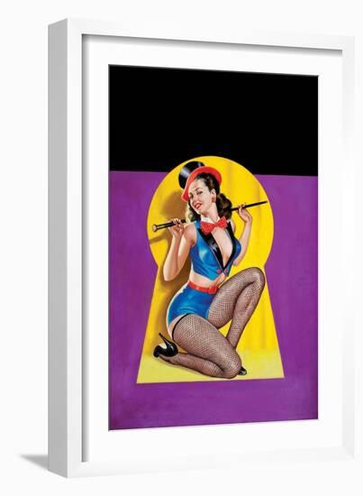 Whisper Magazine; "Keyhole Dancer"-Peter Driben-Framed Art Print