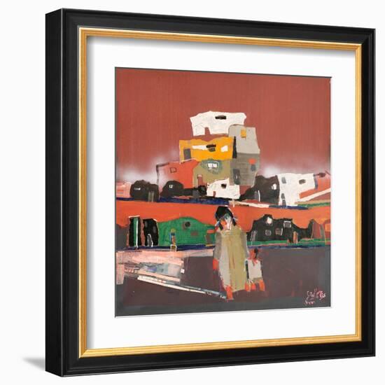 Whisper-Mohammed Jassim Al-Zubaidi-Framed Art Print