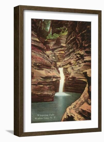 Whispering Falls, Watkins Glen, New York-null-Framed Art Print