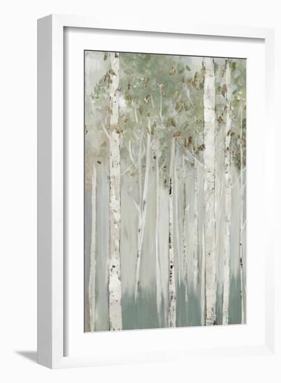 Whispering Green Birch Forest I-Allison Pearce-Framed Art Print