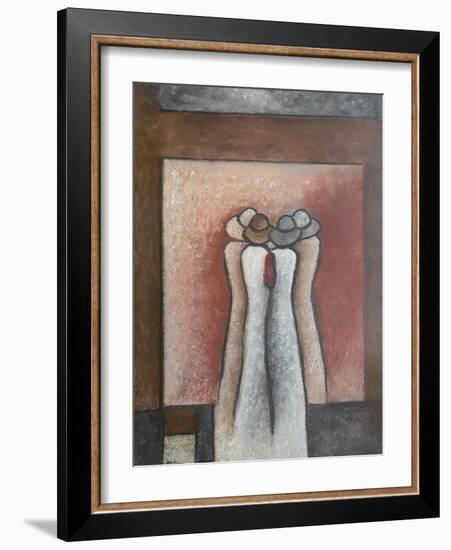 Whispering Ladies,  pastel-Margo Starkey-Framed Giclee Print