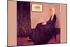 Whistler's Mother-James Abbott McNeill Whistler-Mounted Art Print