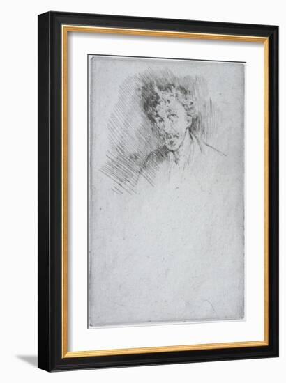 Whistler with the White Lock, 1879-James Abbott McNeill Whistler-Framed Giclee Print