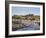 Whitby and the River Esk from the New Bridge, Whitby, North Yorkshire, Yorkshire, England, UK-Mark Sunderland-Framed Photographic Print