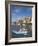 Whitby Church and Fishing Boats in the Harbour, Whitby, North Yorkshire, Yorkshire, England, UK-Neale Clarke-Framed Photographic Print