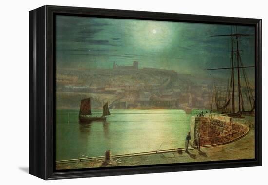 Whitby Harbour by Moonlight, 1870-John Atkinson Grimshaw-Framed Premier Image Canvas