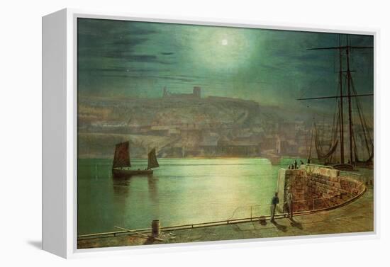 Whitby Harbour by Moonlight, 1870-John Atkinson Grimshaw-Framed Premier Image Canvas