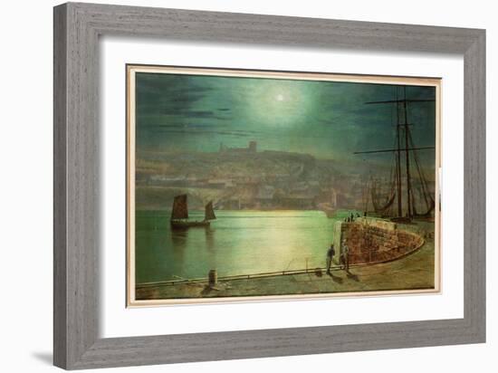 Whitby Harbour by Moonlight, 1870-Grimshaw-Framed Giclee Print