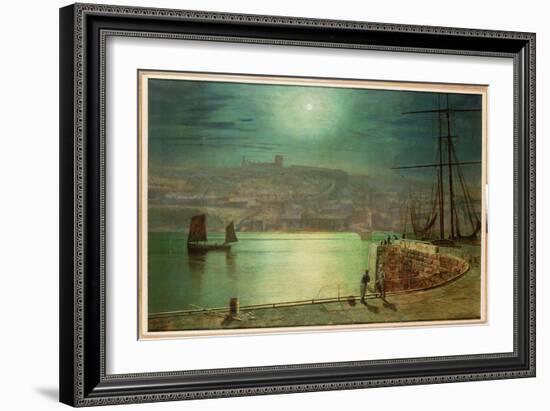 Whitby Harbour by Moonlight, 1870-Grimshaw-Framed Giclee Print