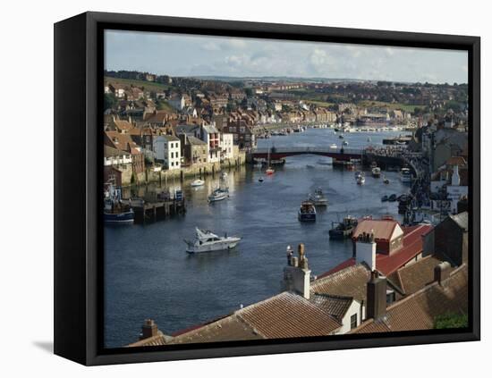 Whitby Harbour, Whitby, North Yorkshire, England, United Kingdom, Europe-Short Michael-Framed Premier Image Canvas