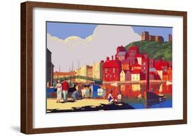 Whitby: Its Quicker by Rail-Alo (Charles-Jean Hallo)-Framed Giclee Print