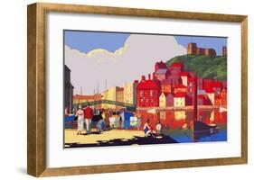 Whitby: Its Quicker by Rail-Alo (Charles-Jean Hallo)-Framed Giclee Print