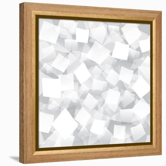 White Abstract Background With Geometrical Objects-Blan-k-Framed Stretched Canvas