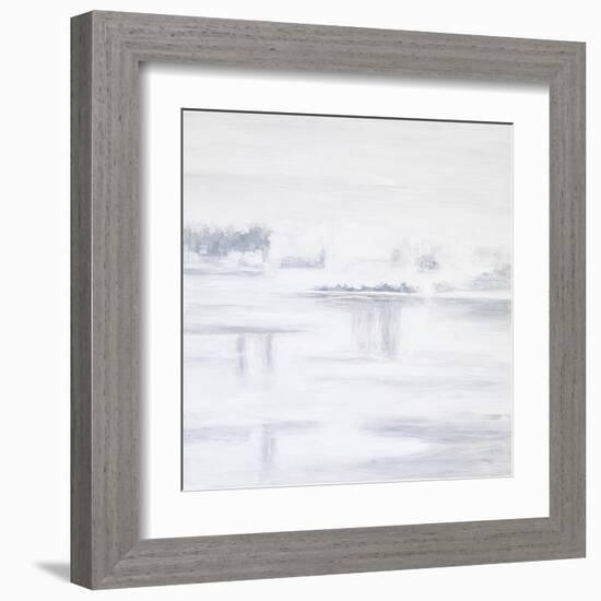 White Abstract I-Hyunah Kim-Framed Art Print