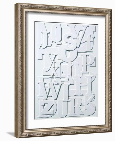 White Alphabet-Philip Sheffield-Framed Giclee Print