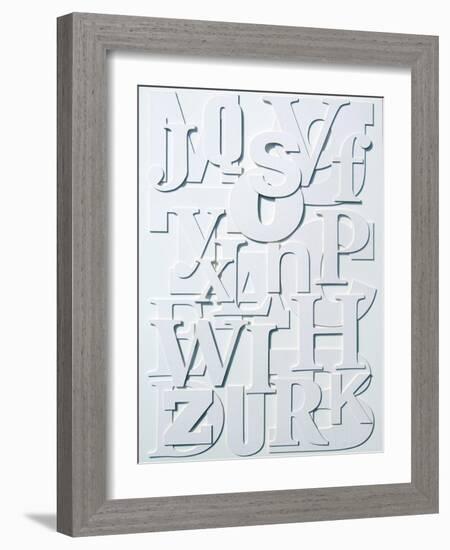 White Alphabet-Philip Sheffield-Framed Giclee Print