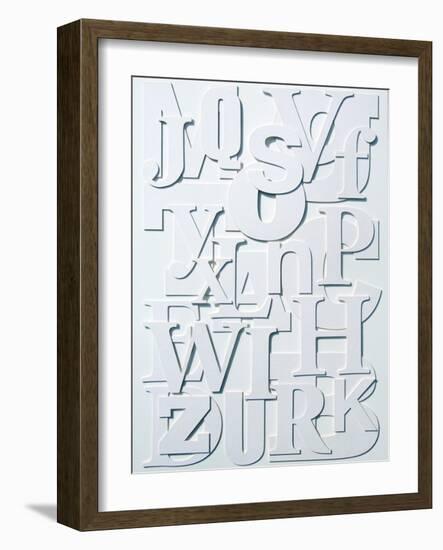 White Alphabet-Philip Sheffield-Framed Giclee Print