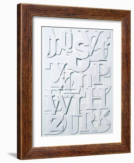 White Alphabet-Philip Sheffield-Framed Giclee Print