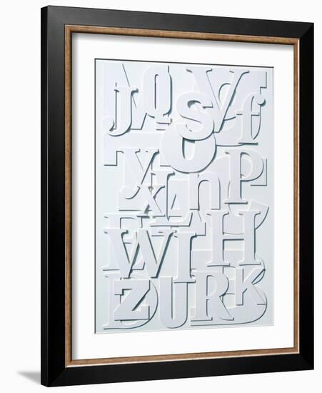 White Alphabet-Philip Sheffield-Framed Giclee Print