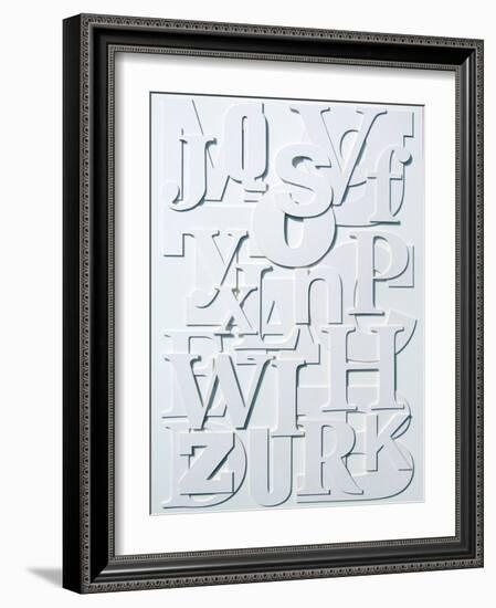 White Alphabet-Philip Sheffield-Framed Giclee Print