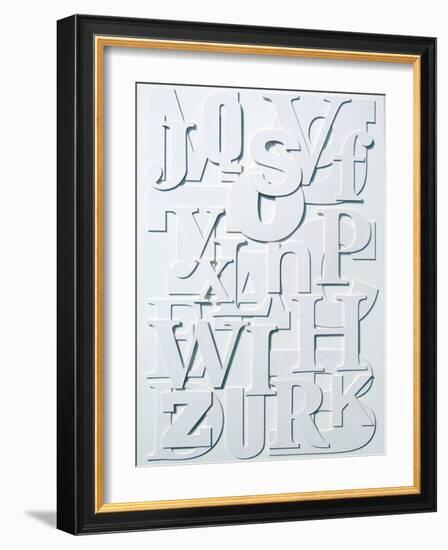 White Alphabet-Philip Sheffield-Framed Giclee Print