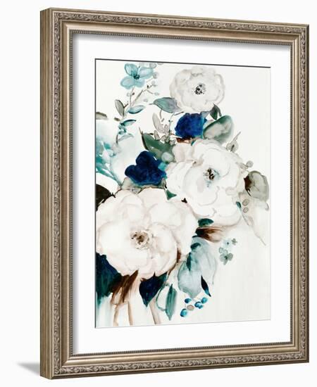 White and Blue Peonies-Asia Jensen-Framed Art Print