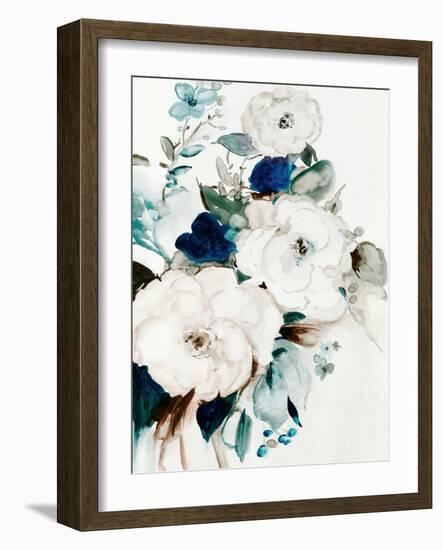 White and Blue Peonies-Asia Jensen-Framed Art Print