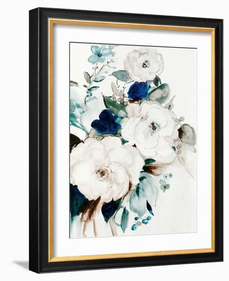 White and Blue Peonies-Asia Jensen-Framed Art Print