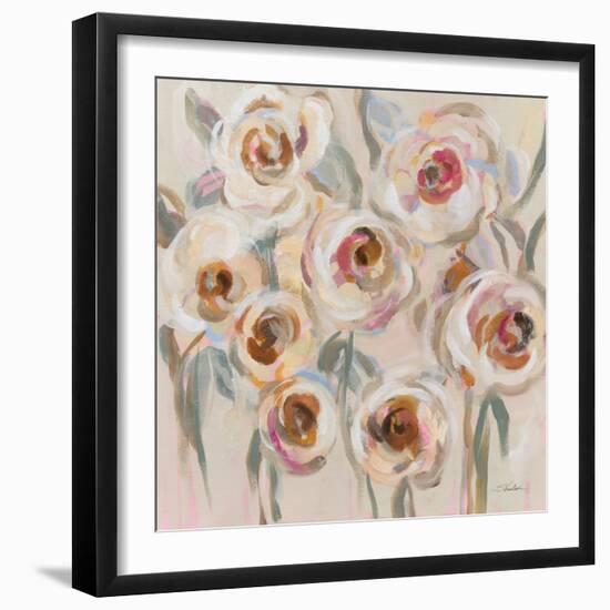 White and Blush Flowers-Silvia Vassileva-Framed Art Print