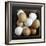 White and Brown Eggs in Basket-John Wilkes-Framed Photographic Print