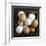 White and Brown Eggs in Basket-John Wilkes-Framed Photographic Print