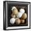 White and Brown Eggs in Basket-John Wilkes-Framed Photographic Print