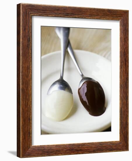 White and Dark Couverture on Spoons-Debi Treloar-Framed Photographic Print